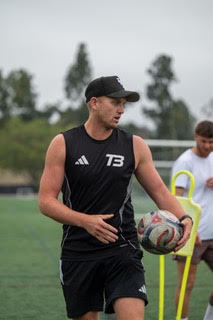 Stuart Sloan of The Total Baller during a training session