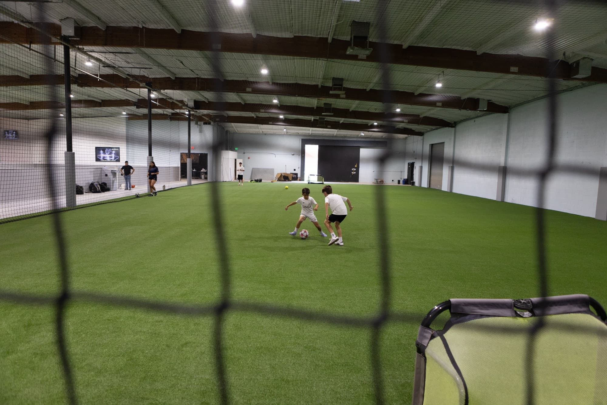 Youth athletes working together during a structured training block.